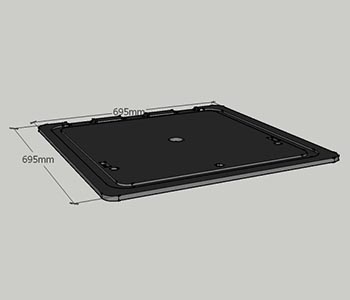 prozor 695 695mm right
