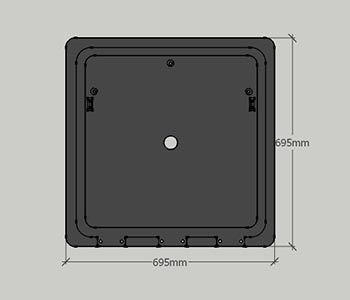 prozor 695 695mm top